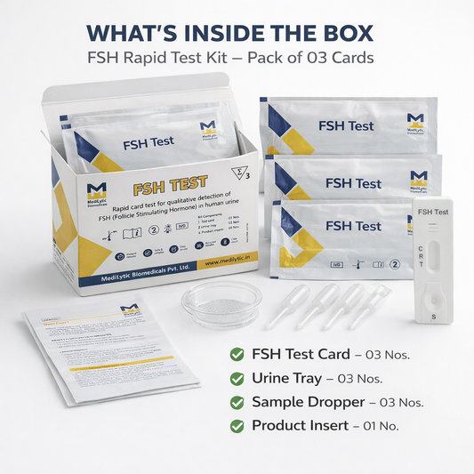MediLytic Menopause Test Kit (FSH Test) (Pack Of 03 Cards)