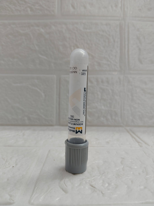 MediLytic Fluoride Tube (non-vacuum) (Each Box Contain 100 Tubes),pack of 2 boxes