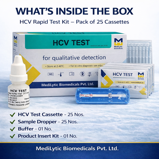 MediLytic HCV Test Kit (Pack Of 25 Cards) Antibody Test Kit
