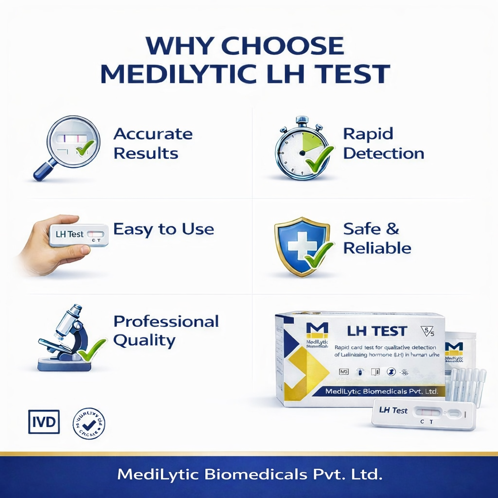 MediLytic Ovulation Test Kit (LH Test) (Pack Of 05 Cards)