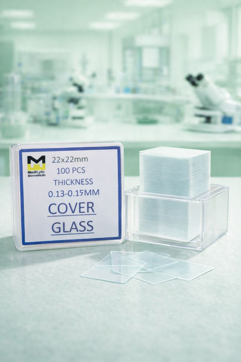 MediLytic Cover Slip (Imported) 22x22 mm [Pack of 10 squares]