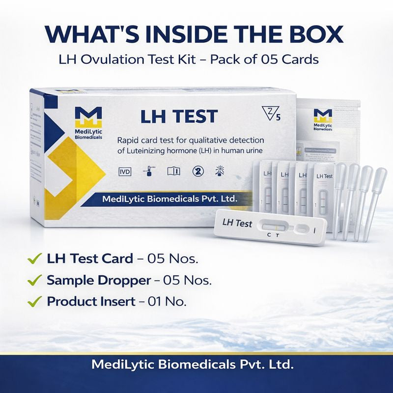 MediLytic Ovulation Test Kit (LH Test) (Pack Of 05 Cards)