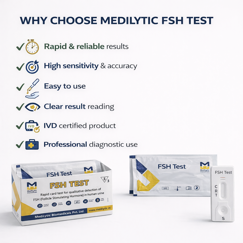 MediLytic Menopause Test Kit (FSH Test) (Pack Of 03 Cards)