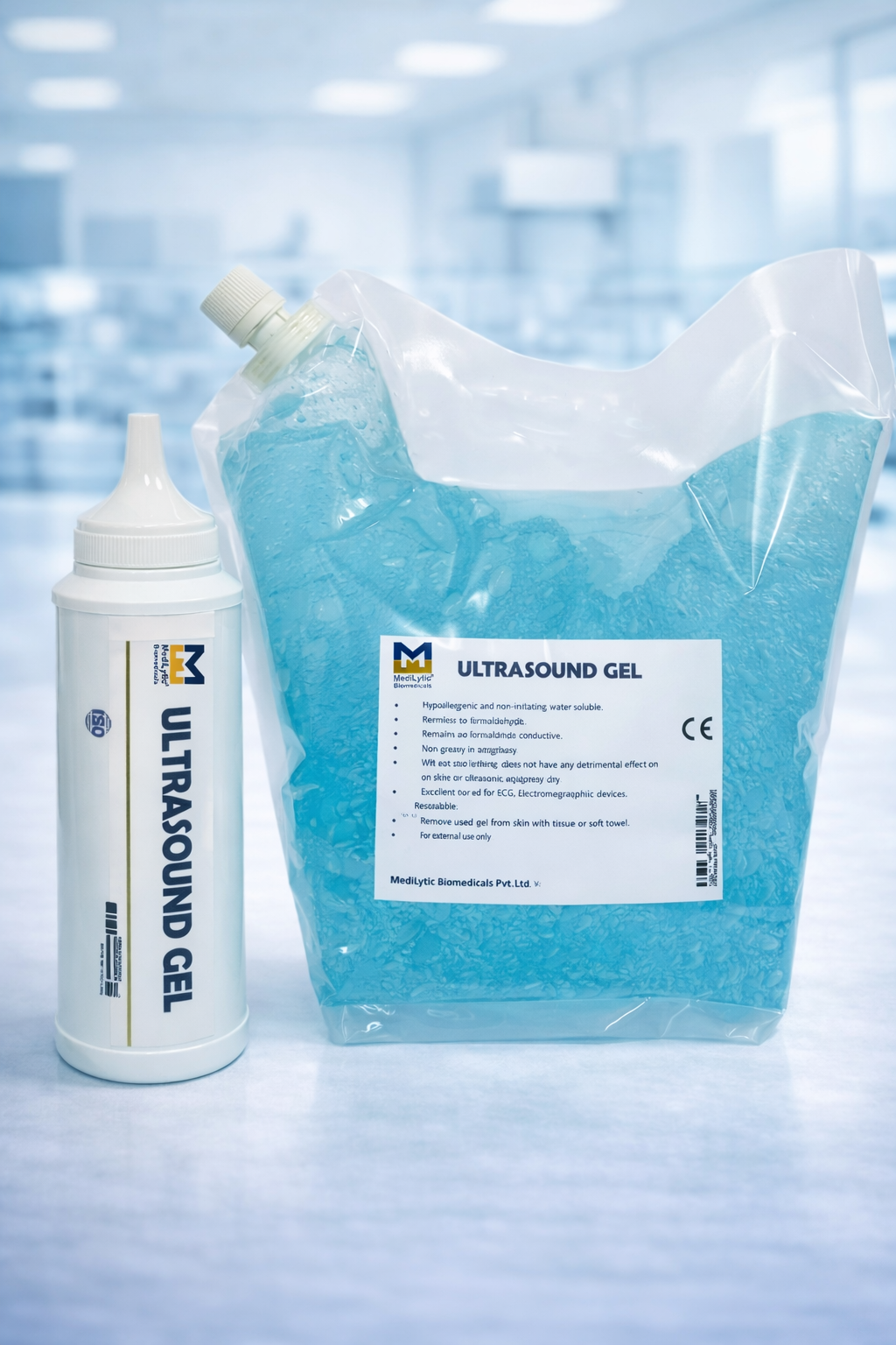 MediLytic Ultrasound/ECG Gel in Spout Pack with bottle