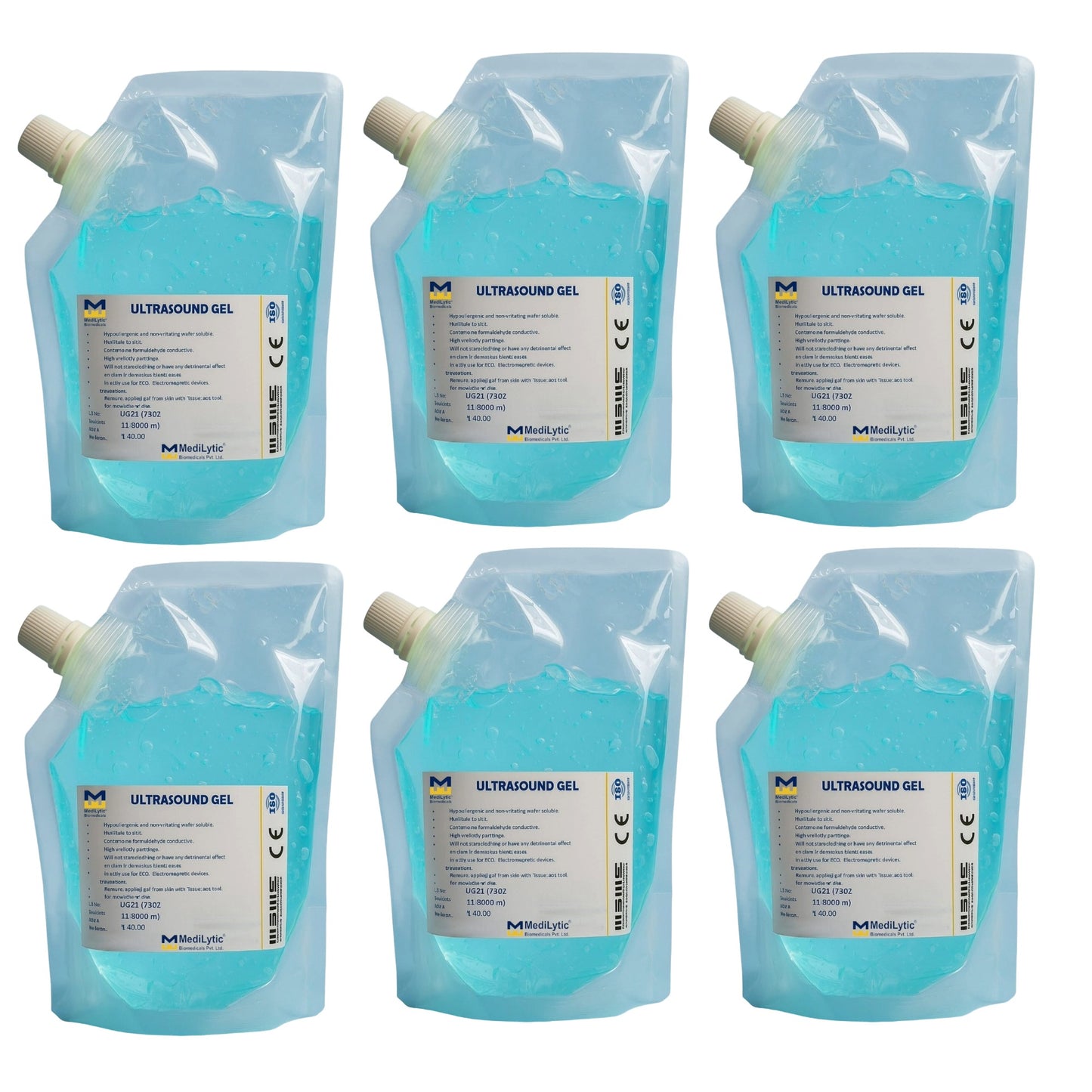 Smart Pack–Smart Choice! MediLytic Ultrasound Gel 250g [6 pack] for USG ECG EEG