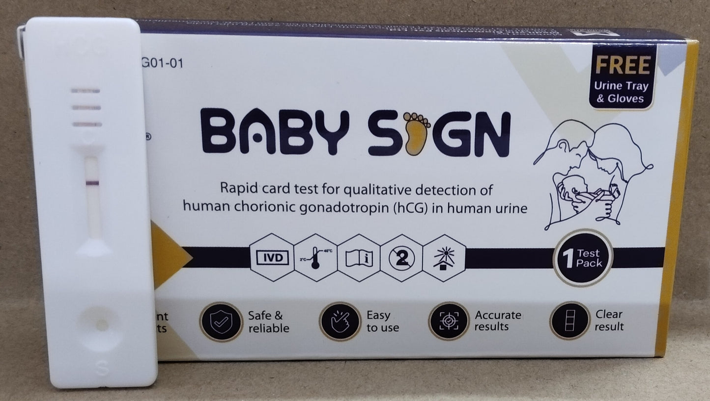 MediLytic "BABY SIGN"(Self Pregnancy Test Kit) (along with Urine Tray, dropper, and gloves in each box) Pack of 05 kit Medilytic Biomedical