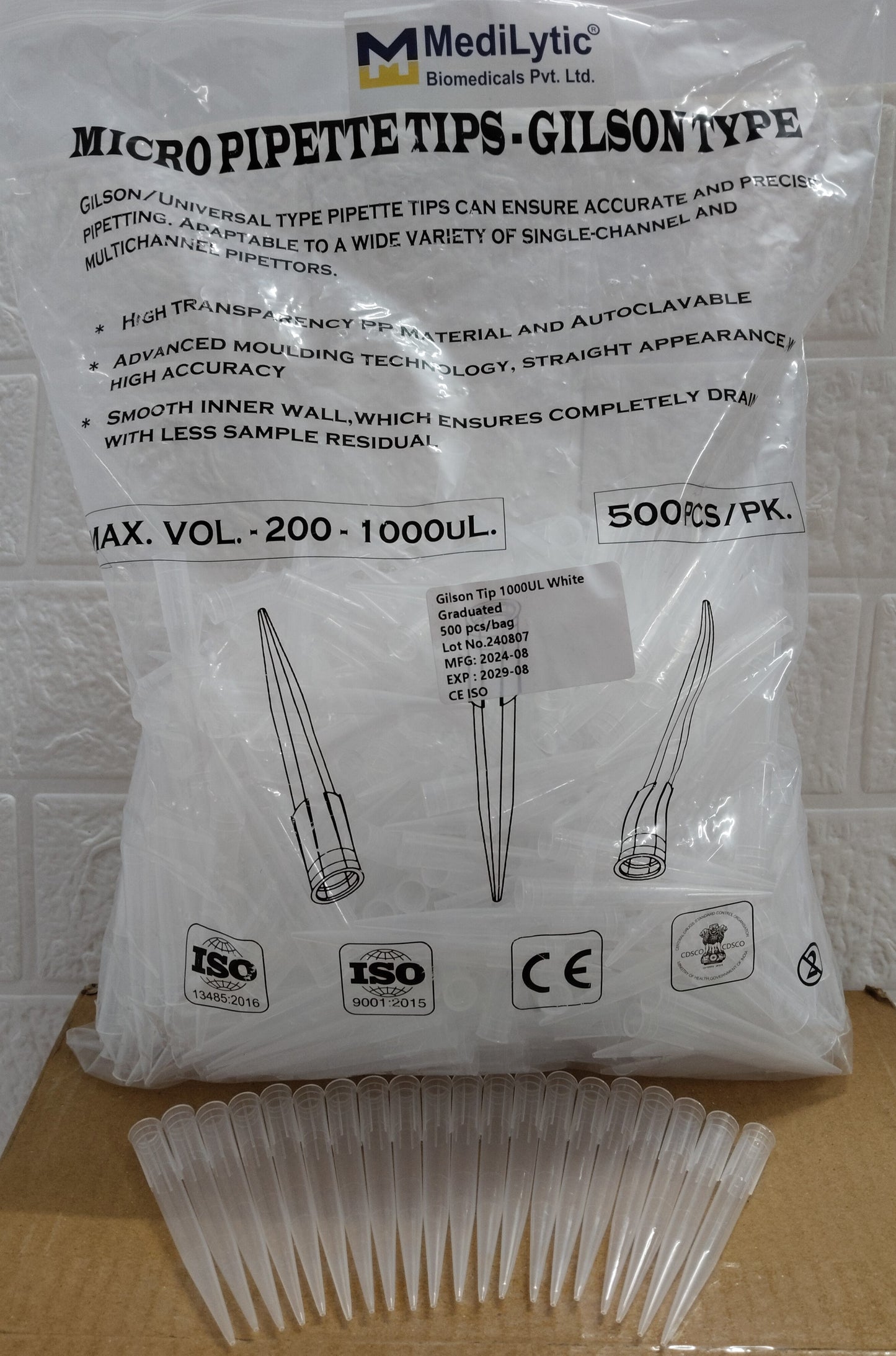 MediLytic Micro Tips Large | Each Bag Of 500 Tips