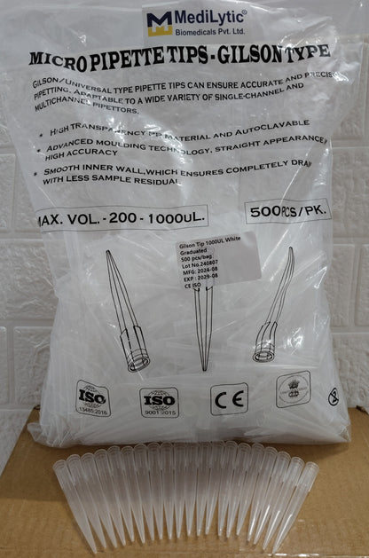 MediLytic Micro Tips Large | Each Bag Of 500 Tips