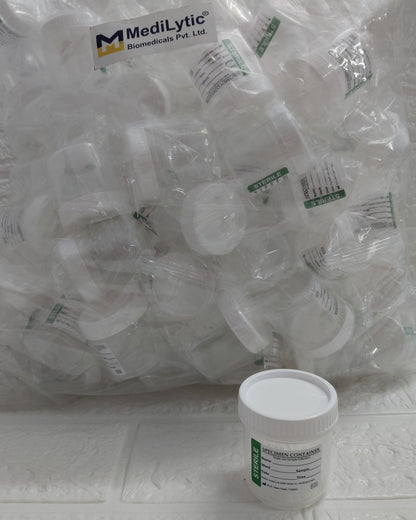 MediLytic Urine Containers 30 ml (Each Bag Contain 100 nos)[Pack of 5 ×100 nos]