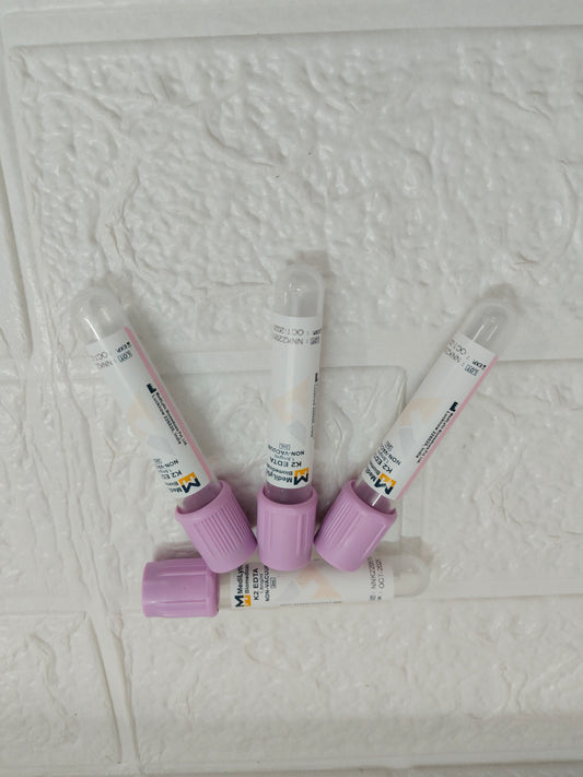 MediLytic K2 EDTA Tube (non-vacuum) ,Pack of 2 boxes, each of 100 tubes