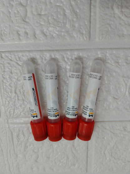 MediLytic Clot Activator | Non-Vacuum Blood Collection Tube | Each Box of 100 Tubes