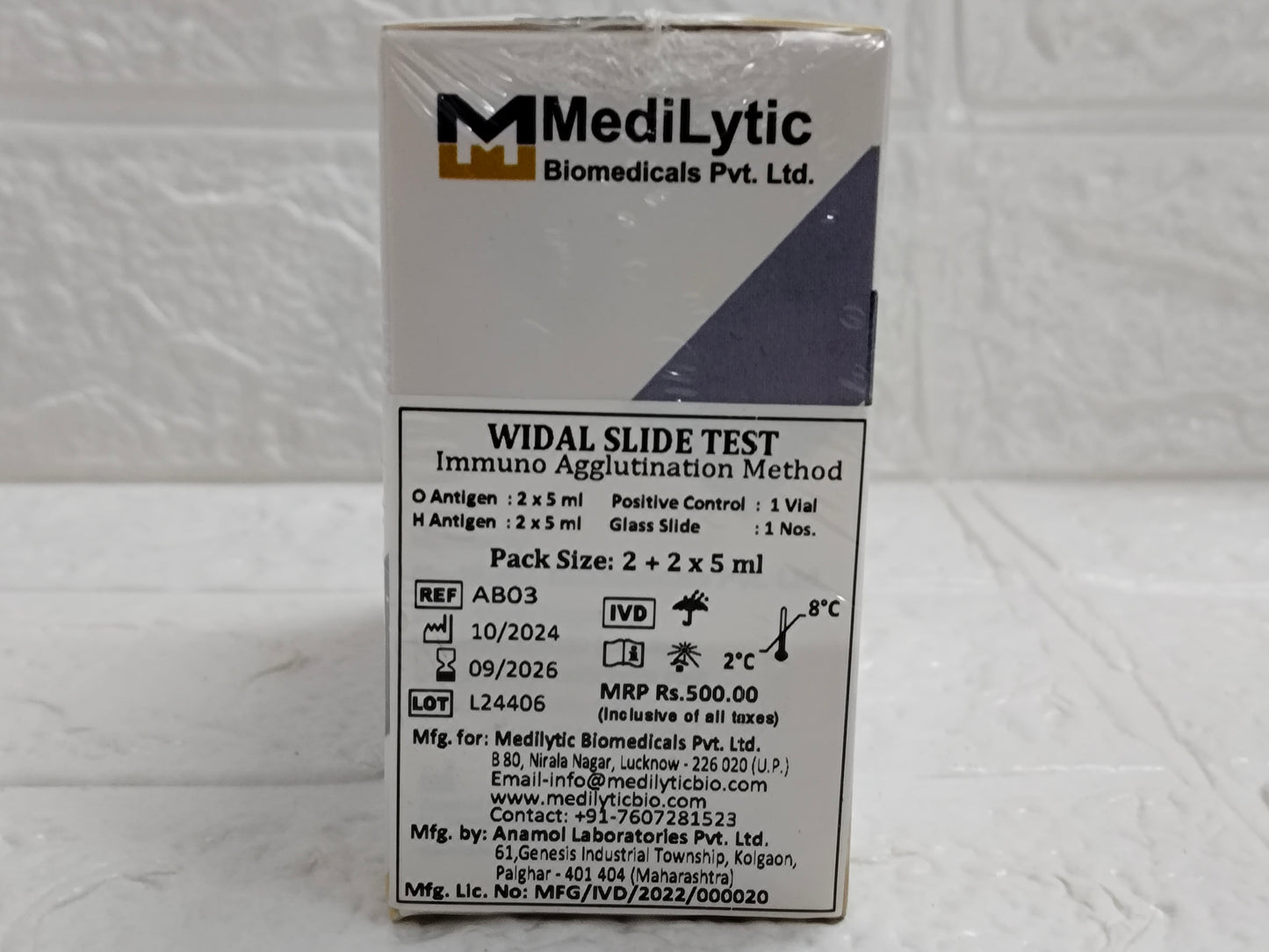 MediLytic Widal 'O' & 'H' 20 ml