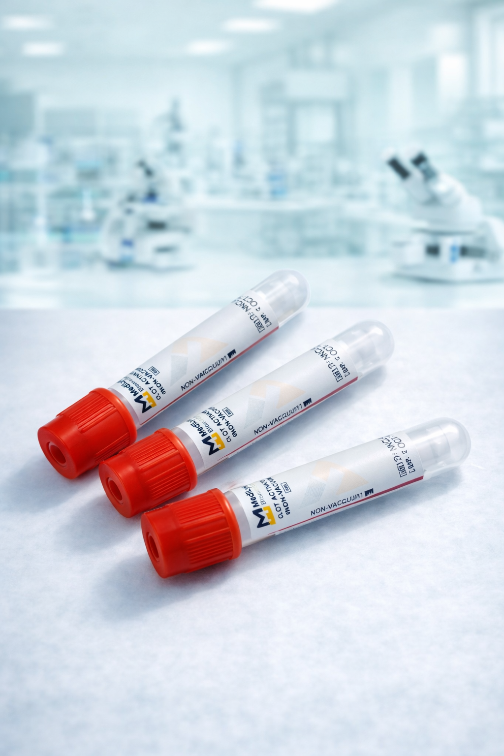 MediLytic Clot Activator | Non-Vacuum Blood Collection Tube | Each Box of 100 Tubes