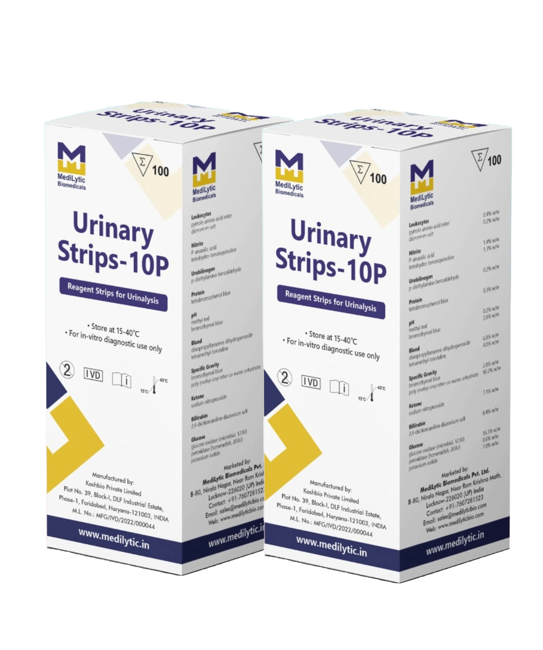 MediLytic Urinary Strips - 10P (10 Parameter) For urinalysis