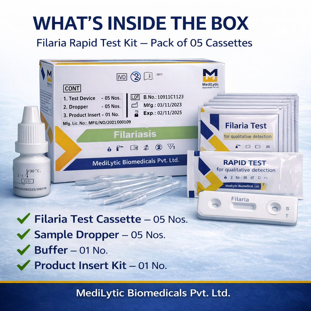 MediLytic Filariasis Antibody  Rapid Test Kit