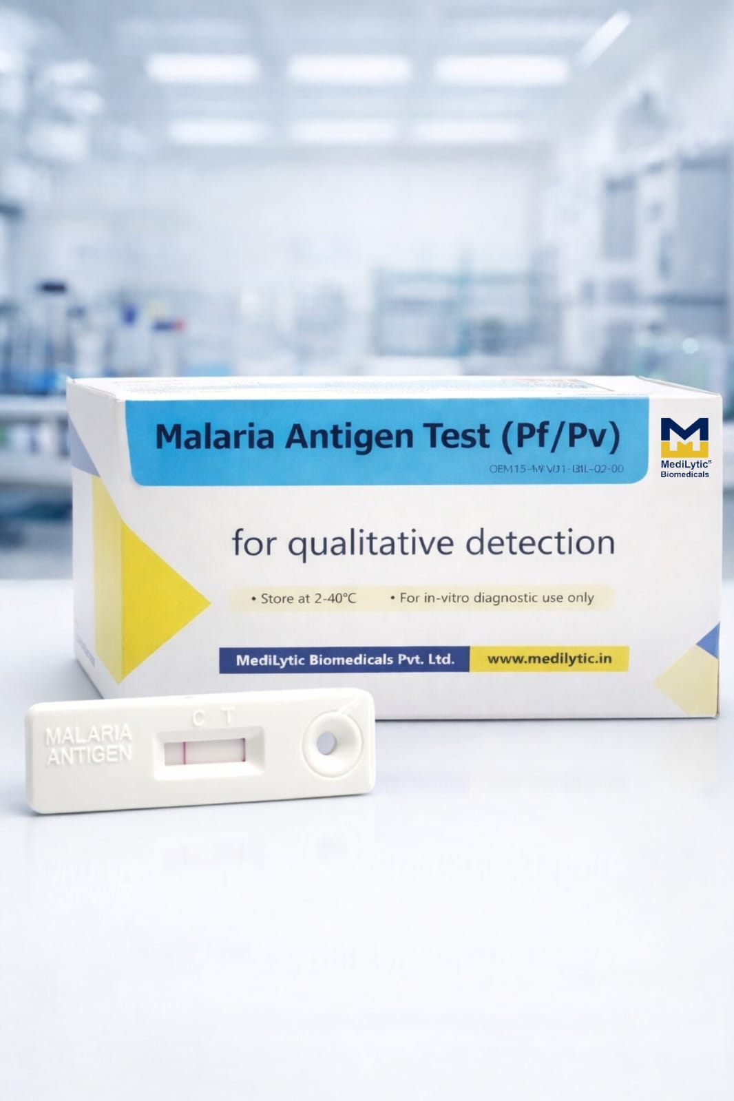 MediLytic Malaria Test Kit (Pack of 25 Cards) Antigen Self Test Kit