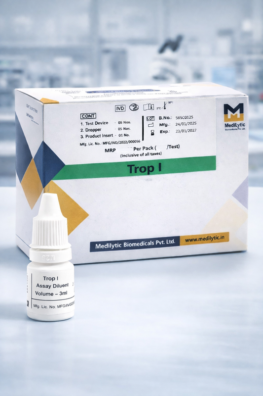 MediLytic Trop-I Heart Attack Test Kit (Pack of 5/10 Cards) Blood Test